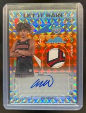 2024-25 Bowman's Best U Asa Newell Let It Rain Patch Auto Orange Geometric #/25