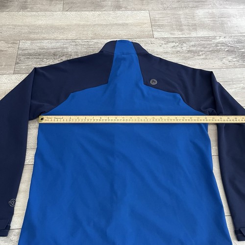 Marmot M3 Jacket Large Blue Softshell Full Zip Windproof Outdoor Hiking Coat - Picture 9 of 13