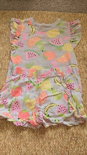 GARANIMALS 2 PC OUTFIT GIRL T SHIRT & SHORTS SET SIZE 5T