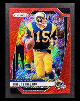 2024 Panini Prizm - Vince Ferragamo #174 Red Shimmer Prizm /35 for