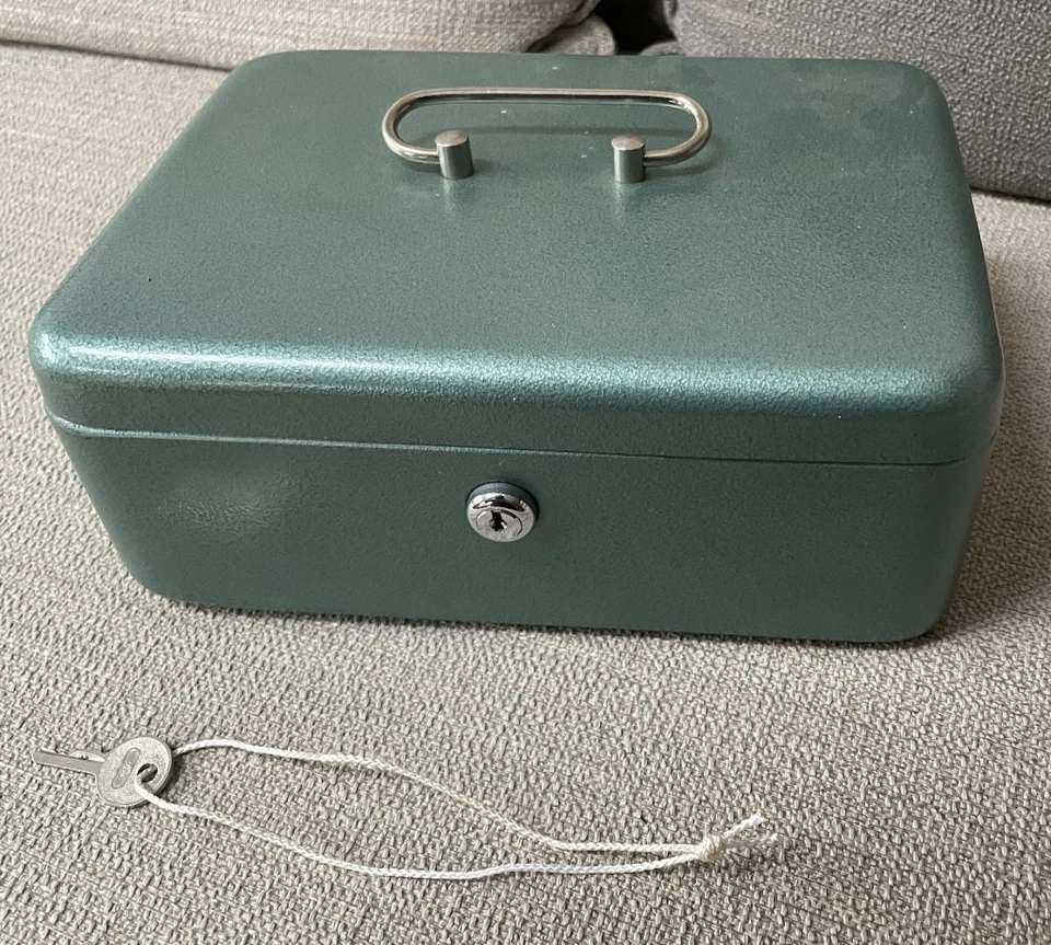 Geldkassette Metall Stabil 60er Jahre Vintage