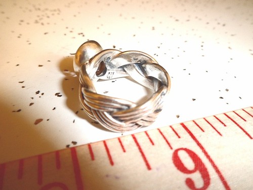 PANDORA STERLING SILVER "TIED TOGETHER" AMETHYST RING SIZE6 - Bild 3 von 5