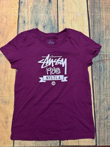 Vintage Stussy T Shirt Women’s Size Large Y2K Skateboarding Made In USA