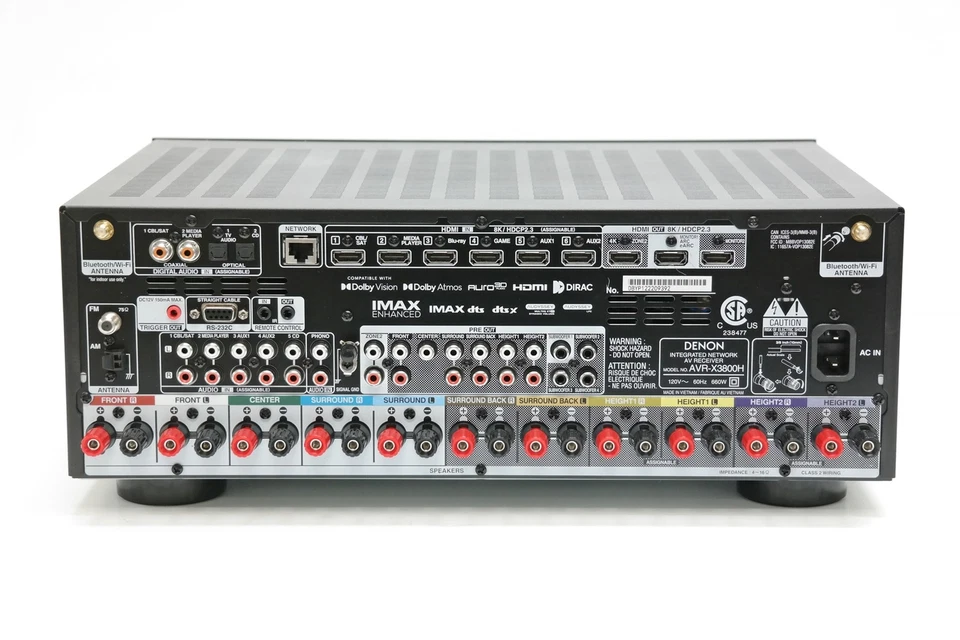 Denon AVR-X3800H 9.4-Channel Home Theater AV Receiver 8K Ultra HD - Image 4 of 4