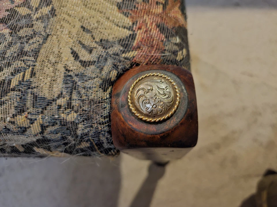 老式 20 世纪 40 年代木质八卦长椅电话座椅-古董入口家具 — 第 4/4 张图片