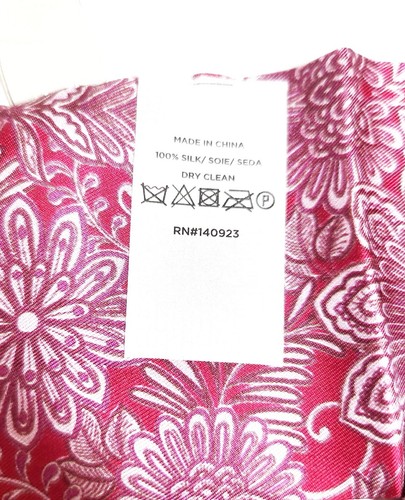 Loft Floral Printed Skinny Scarf Kerchief in Rosy Plum Pink Multi 100% Silk NWT - Picture 14 of 14
