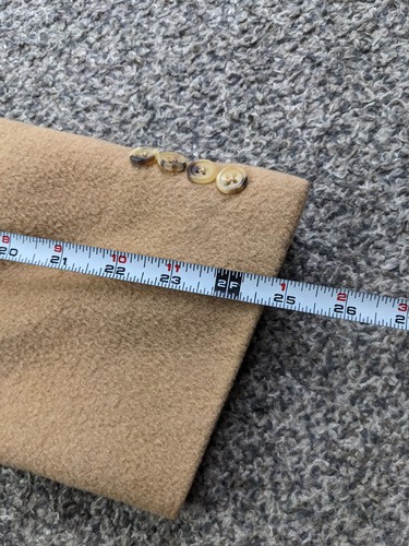 Ralph Lauren Purple Label Overcoat Camel Hair Double Breasted Tan 44L England - Picture 13 of 14