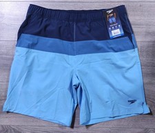 Speedo Shorts Swim Trunks Mens Large 34-36 Board Shorts Fitness Bottoms Blue