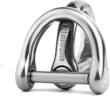 TISUR D-Rings with Screw Shackle, U Shape 1/2'', Polished/Titanium 
