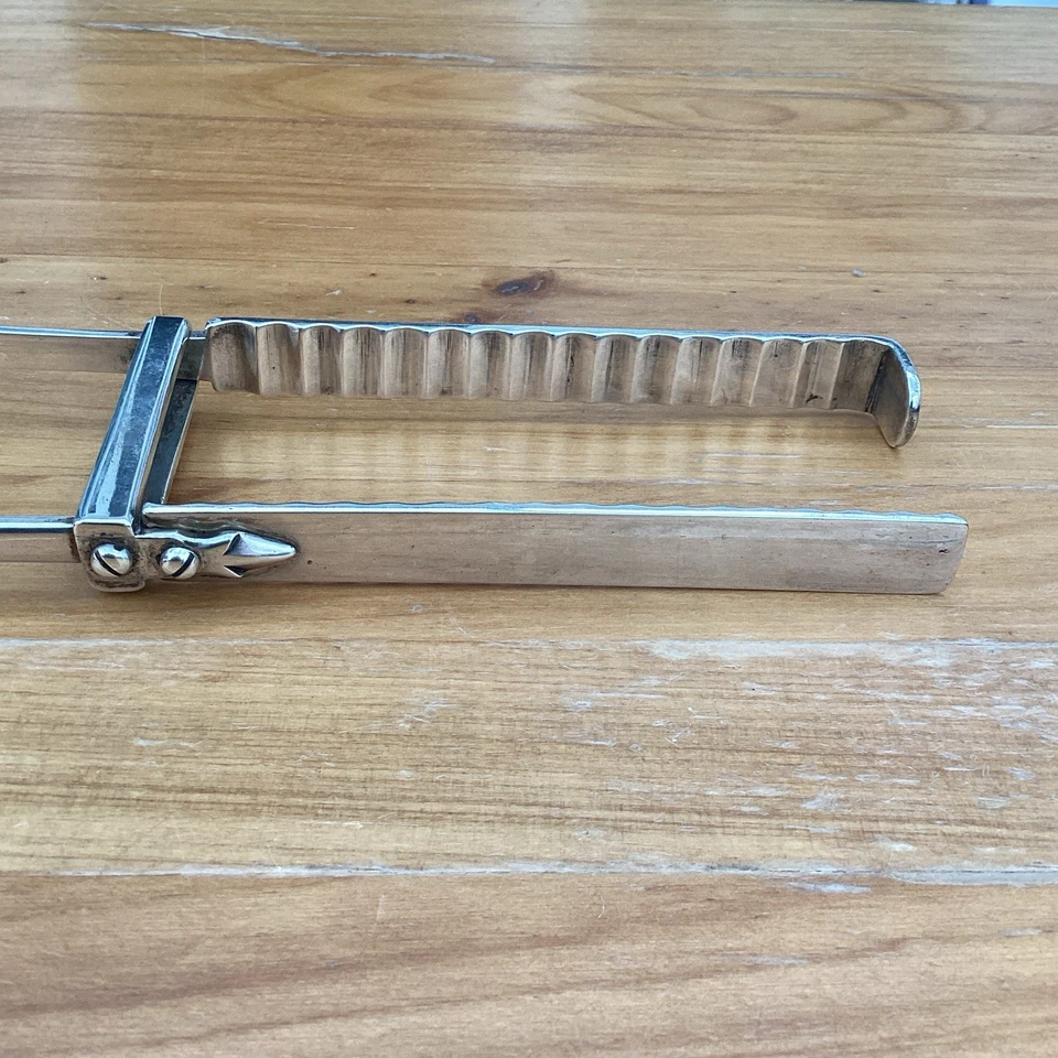 Pinzas para espárragos georgianas antiguas de plata maciza Londres 1817 168,6 g William Chawner Foto 4 de 4