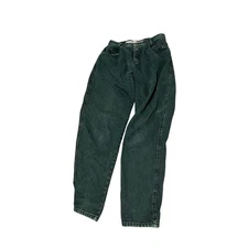 Vintage Zena Jeans Dark Green High Waisted Straight Leg Denim Pants Women 12