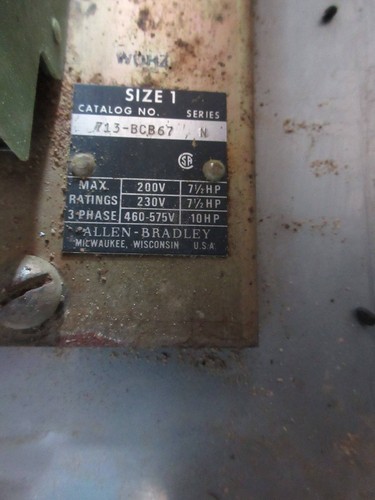 Allen Bradley Stainless Size 1 Starter 30 Amp Breaker Combination Combo Box SS - Picture 4 of 7