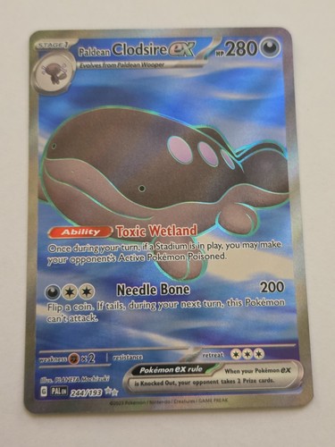 Pokemon TCG Paldean Clodsire ex 244/193 Ultra Rare SV02: Paldea Evolved