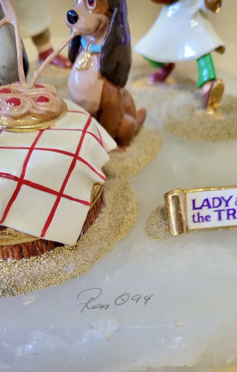 Ron Lee Signed Lady And The Tramp Sculpture Ltd Edition #1054/1500