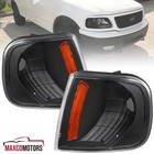 Black Corner Lights Fits 1997-2004 Ford F150 Expedition Turn Signal Lamps L+R