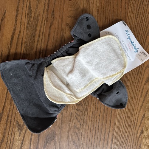 Patsycake Baby Cloth Diaper, Organic Cotton And Hemp Liner, All in One, New - Picture 2 of 8