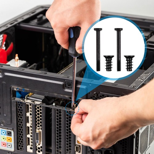 60Pcs Computer Case Fan Screws Set Long Short Screws for Cooling Fans - Afbeelding 2 van 12
