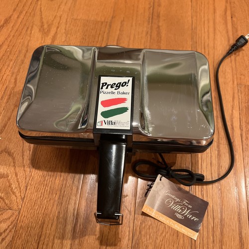 New Vintage VillaWare Prego Pizzelle Italian Cookie Maker Baker Series II 3600NS