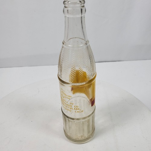 Vintage NEHI Clear Soda Bottle 9 Fl Oz Royal Crown Bottling Red Orange - Picture 3 of 6