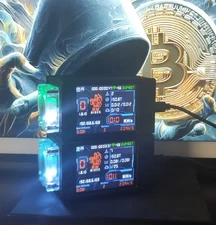EXCLUSIVE S21 Dual RGB Fan Cooled NM Nerd Miner v2 2 x 1005+ kh/s Crypto Miners