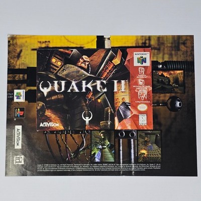 Quake II 2 PlayStation 1 PS1 Nintendo 64 N64 Rumble Print Ad/Poster