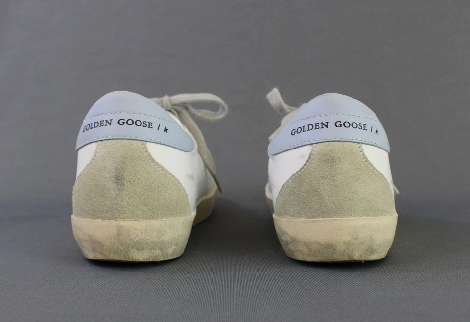 Golden Goose Auténtico Super-Star Blanco Beige Gris Zapatillas bajas Zapato 37 7 Foto 4 de 4