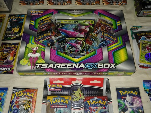 Pokemon Tsareena GX Box Lot mit Collector's Chest Zygarde Pin Box Phantomkräfte + - Bild 3 von 24