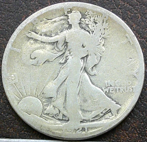 US 1921-S Walking Liberty Half Dollar  **