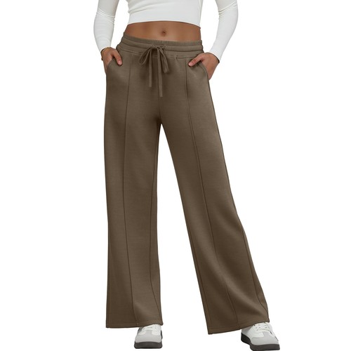 Women Straight Leg Pants Elastic Solid High Waisted Pants Overalls Pants 2025 - Bild 11 von 45