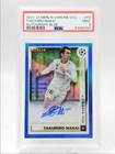 TAKUHIRO NAKAI 2022 TOPPS CHROME MERLIN UEFA BLUE AUTO /75 PSA 9 Q3236