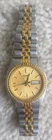 UNTESTED Seiko Watch Women 24mm Gold Dial Two Tone Daydate Round 7n83-0041