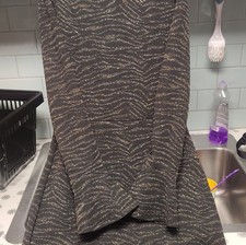 MICHAEL Michael Kors XS Black Gold Zig Zag Glitter Dress for Women