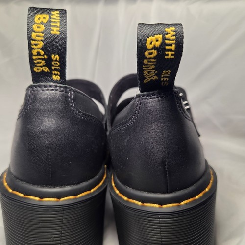 Dr Martens Eviee Black Mary Jane Chunky Platform Heel Leather Shoes Size 7 Y2K - Picture 9 of 14