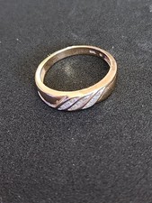 Ridged 10k Mens Gold Wedding Band 3.14 Gms Size 9.5