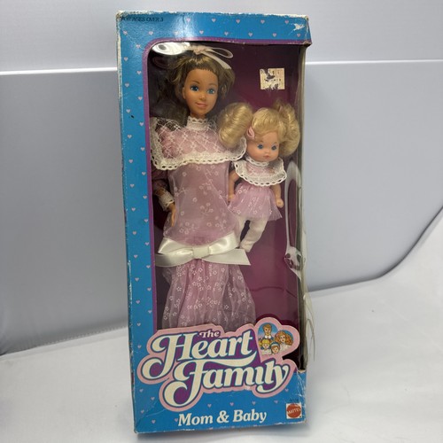 Vintage 1984 THE HEART FAMILY Mom & Baby Doll Set - Damaged Box