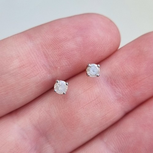 Ohrstecker 9 kt 10 kt Gelbgold 0,20 kt weißer Diamant