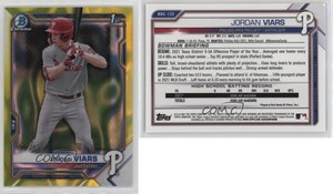 2021 Bowman Draft Chrome Yellow Lava Refractor /75 Jordan Viars #BDC-132