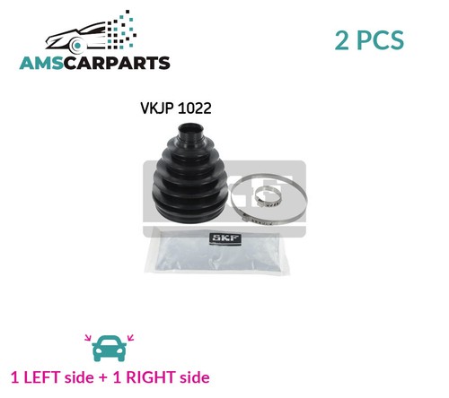 CV JOINT BOOT KIT PAIR WHEEL SIDE FRONT VKJP 1022 SKF 2PCS NEW OE REPLACEMENT - Picture 1 of 4