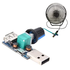 2pcs USB Fan Speed Controller DC4~12V Stepless Mini USB Fan Governor Speed