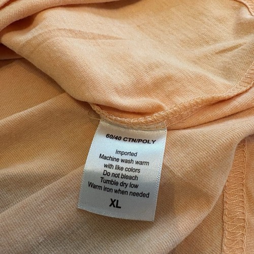 Harley Davidson Laconia New Hampshire Wings Peach Tshirt Womens Size XL - Picture 6 of 9