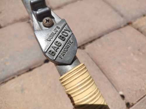 Rare Vintage Bag Boy Deluxe Push Pull Folding Aluminum Golf Bag Cart - Picture 5 of 16