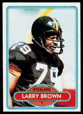 Larry Brown, 1980 Topps, #236, Pittsburgh Steelers,