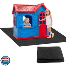 71 Inches x 55 Inches Large Outdoor Playhouse Mat Waterproof Play Mat with No
