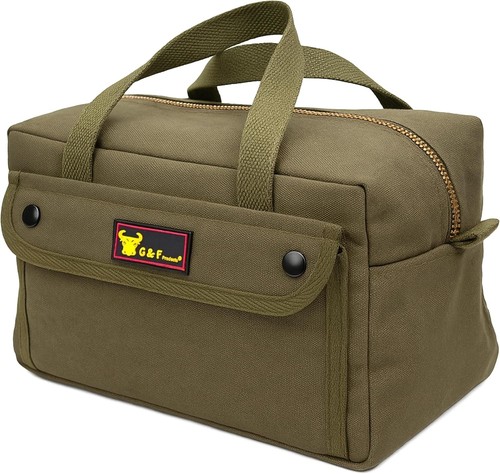 Bolsa de herramientas mecánica de alta resistencia estilo emitido por el gobierno G&F 10095 cremallera de latón - Imagen 4 de 17