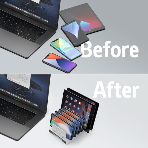 Adjustable Universal Multi Device Organizer Dock Stand Holder Compatible for ... - Picture 4 of 7