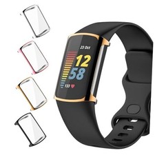 4-Pack Screen Protector Compatible with Fitbit Pink/Rosegold/Silver/Black