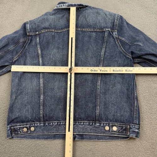 Vintage Polo Ralph Lauren Denim Trucker Jacket Mens Extra Large Blue Jean EUC - Picture 7 of 9