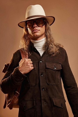 New Men's Brown Field Genuine Leather Jacket Men Pure Suede Custom Made Jacket - Picture 9 of 12
