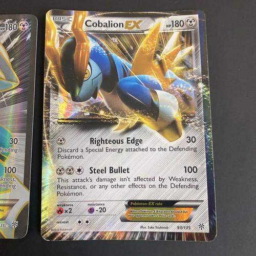 Pokemon - Cobalion EX 133/135 FULL ART - Plasma Storm Holo NM + FREE 93/135 SET - Picture 3 of 9