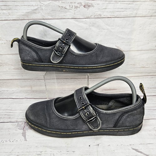 Dr Martens Carnaby Mary Jane Black Canvas US Size 8 / UK 6 / EU 39 Black Buckle - Picture 2 of 8